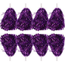 16St Dans Pompoms Handflower Paars, Kunststof, Sterk En Opvallend