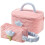 2St Roze Gewatteerde Make-Up Travel Organizer Vrouw 1