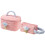 2St Roze Gewatteerde Make-Up Travel Organizer Vrouw 6