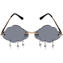 1 Paar Cloud Zonnebril Randloos Feestbril Modebril