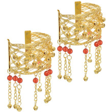 2St Metalen Bell Armband Vrouwen Geschikt Buikdans