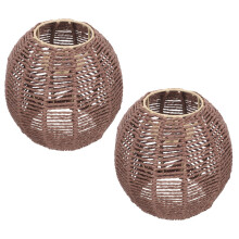 2St Decoratieve Hanglamp Lampenkap Geweven Stof Voor Warm Licht
