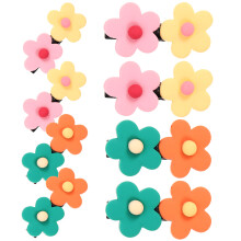 8St Haarclips Met Bloemdecoratie in Diverse Kleuren