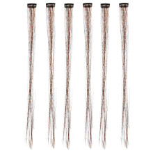 6St Glitter Haar Tinsel Clip in Kit Met Pet Voor Feest En Show