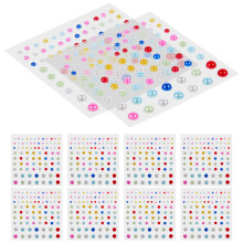 10X Acryl Glitter Stickers Gezicht Voor Festival En Party