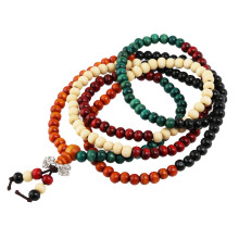 216St Sandelhout Boeddha Armband Kleurrijk Ontwerp
