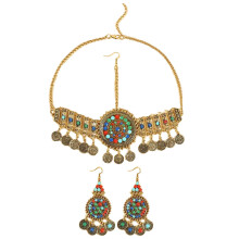1Set Gouden Boho Sieraden Set Met Ketting En Oorbellen Vrouwen
