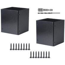 2Sets Stevige Zwarte Mailbox Post Cover Met Verstelbare Schroefmontage