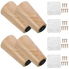 4St Meubelpoten Van Hout, Geschikt Voor Bank, Bed, En