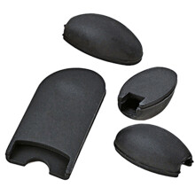1Set Saxofoon Duimkussen Zwart Silicone Vingerbeschermer Stevige Steun
