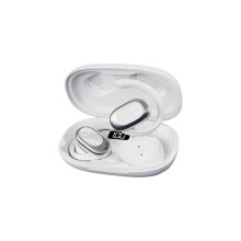 (WHITE) Comfort Bone Conduction Bluetooth Sports Earbuds Long Play HiFi Premium Design