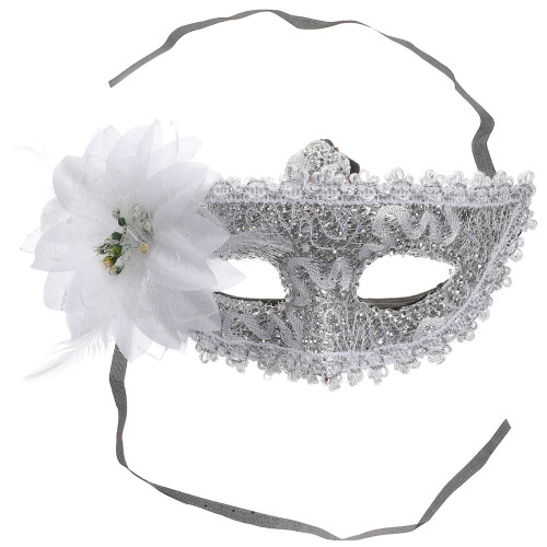 1Elegante Venetiaanse Masker Wit Met Halloween