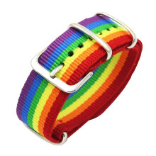 Damen Armband, mehrfarbig, Leinwand, verstellbar