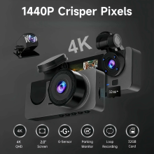 3 Camra Dash Cam Car Video Recorder Front Rear Night Vision With 32G