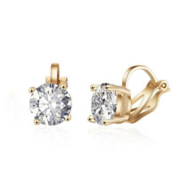 (gold) Runde Zirkon-Ohrclips kein Piercing erforderlichmode täglicher Ohrschmuck