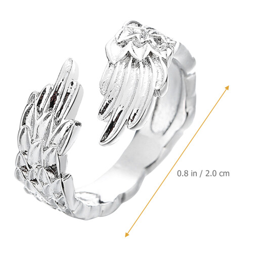 1X Unieke Angel Wing Ring Met Comfortabel Design Dames 1