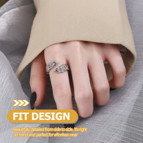 1X Unieke Angel Wing Ring Met Comfortabel Design Dames 2