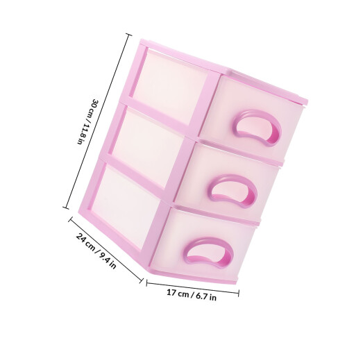 Apelbare Roze Plastic Desktop Lade Organizer Voor Thuis 1