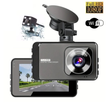 3-Inch 1080P Dash Cam Front Rear Dual Rec Built In Wifi Reverse Image