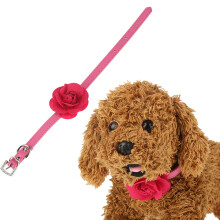 Kreatives PU-Leder Blumenhalsband für Katzen