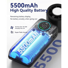 Ventilatore turbo portatile raffreddamento ghiaccio ricaricabile alta velocità da collo tascabile per viaggi e lavoro esterno