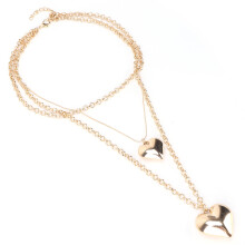 Goldene Layerkette Herz Damen