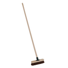 Charles Bentley 9 Inch Bassine Deck Scrub Brush, 4ft Wooden, 130x23x6cm