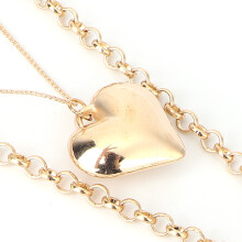 Goldene Halskette Layer Herz