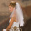 Brautschleier doppellagig, beige 15