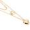 Goldene Layerkette Herz Damen 12