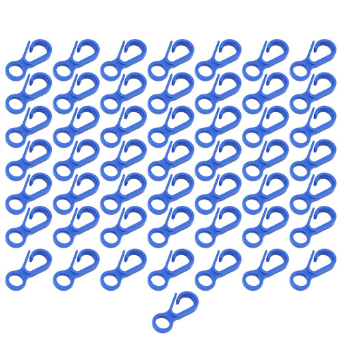50 blaue Karabinerhaken 1