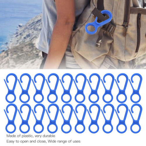 50 Kunststoff Karabinerclips
