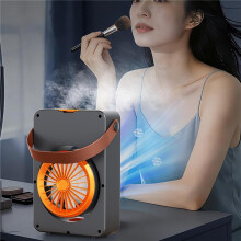 Ventilatore evaporativo portatile, piccolo condizionatore d'aria da tavolo con funzione umidificatore per scrivania e tavolo