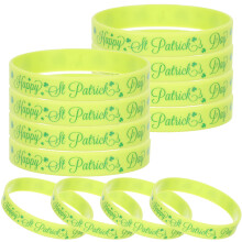 12St Lichtgroene Silicone Armbanden Voor Party En Decoratie
