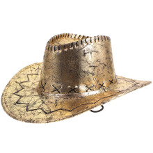 1Gouden Leren Cowboyhoed Feestelijke Kostuumaccessoire