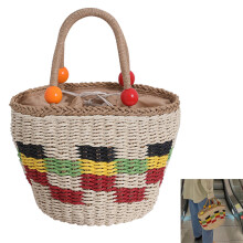 1Picnic Woven Handbag Stijlvolle Strandtas Met Opbergruimte
