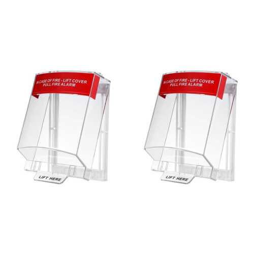 2X Fire Alarm Cover Pull Station Cover Protective Guard for Manual Call Points, IP67 Waterproof Wall Mounted Safety Case