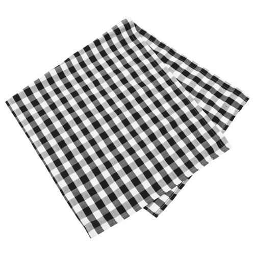Zwart-Wit Geruit Valance Voor Keuken Polyester Decoratief