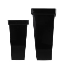 2St Zwarte Plastic Bloempotten Moderne Uitstraling Voor Office