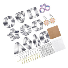 1Set Clay Cutter Set Rvs Met Gladde Voor DIY Oorbellen