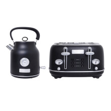 Charles Bentley Kettle & Toaster Set, 1.7L & 4 Slice, Matt Black