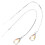 1Paar Gouden Threaded Oorbellen Met Maansteen 1