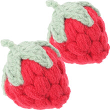 2St Wol Strawberry Broche DIY Haarspeld Charm Kleding Decoratie