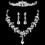 Damen-Schmuckset mit Krone, Halskette, Ohrringe 5