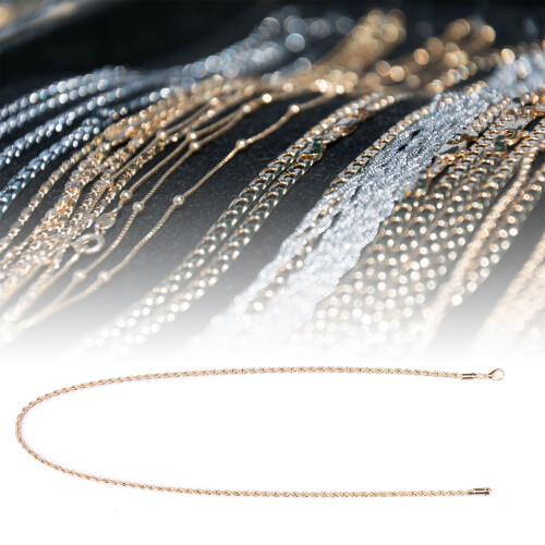 Feine Goldkette, Edelstahl, 50cm 2