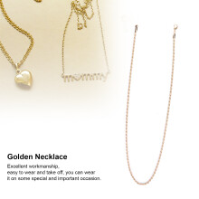 Goldene Halskette Edelstahl 50cm