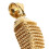 Schlichte Herrenkette Retro Gold Look 1