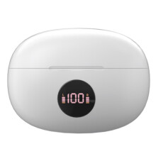 (WHITE) Wireless Bluetooth 5.4 Earclip Headset Power Display 360 ACS Panoramic Sound