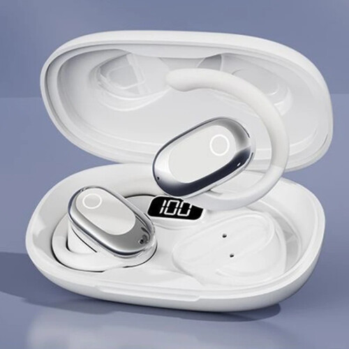 (WHITE) Berlin Voice TWS Bluetooth Adjustable Earbuds For All Devices
