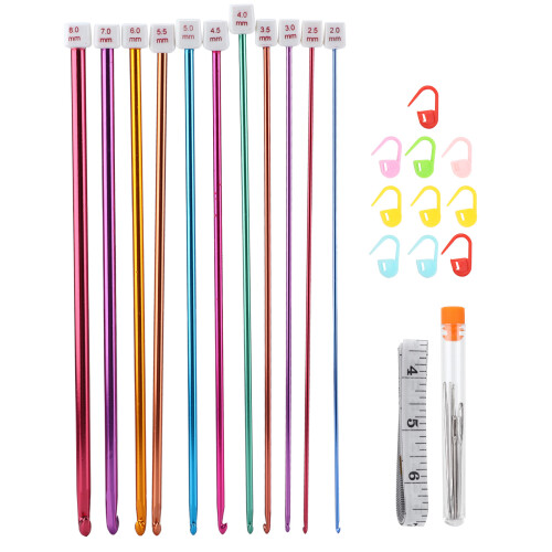 11-teiliges Stricknadel-Set 27cm